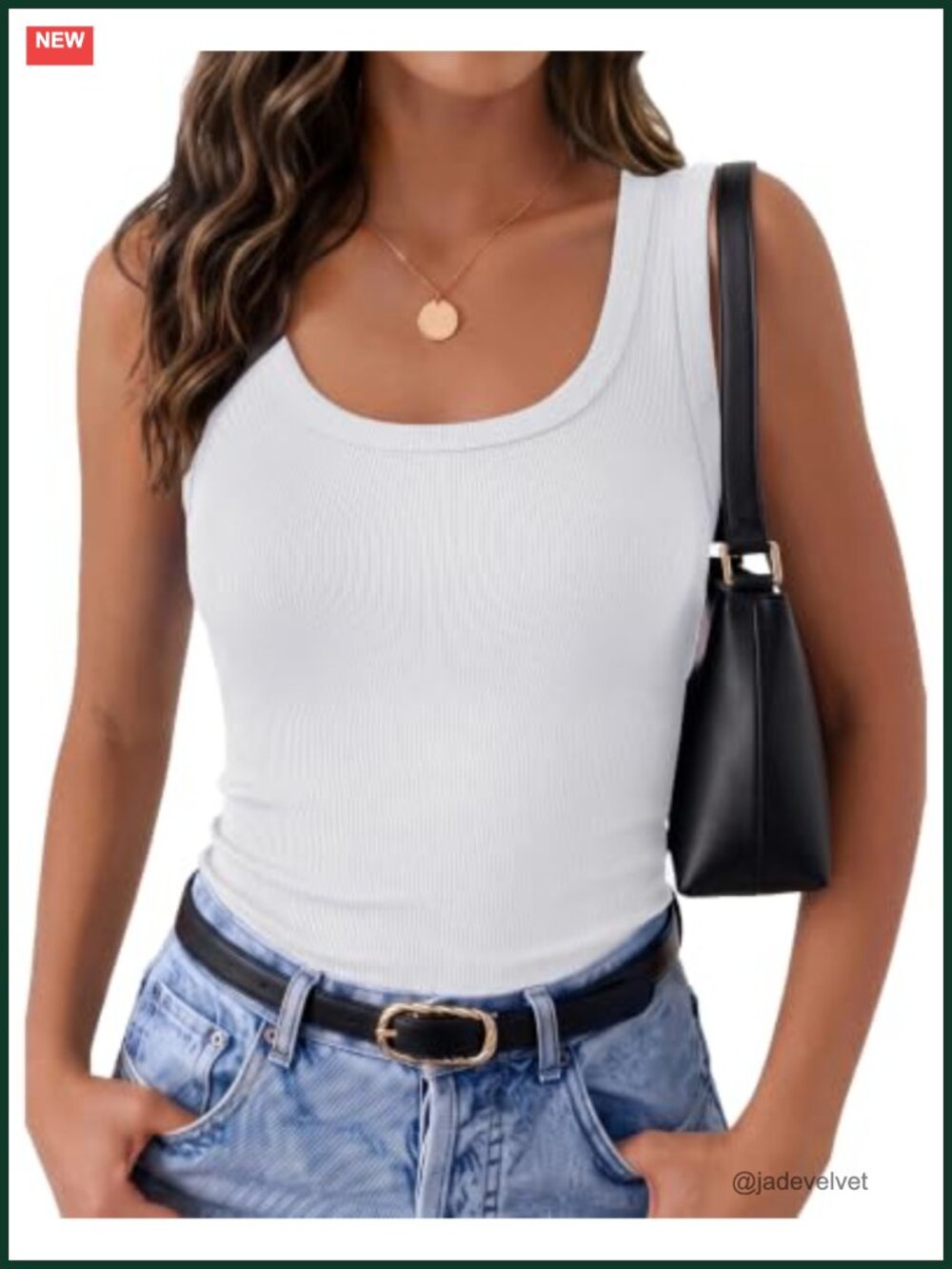Womens Ribbed Square Neck Sleeveless Tank Top Summer Casual Fitted